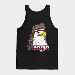 fourth of july t shirt featuring mullet eagle Tank Top